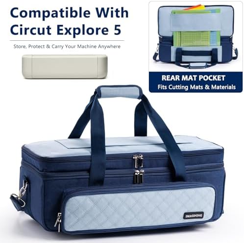 Double Layer Carrying Case with Cutting Mat Pocket & Accessories Storage - Image 4