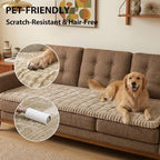 Fixwal Waterproof Flannel Dog Couch Cover, 27.6" x 70.9", Coffee - Image 4