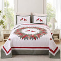 vctops 3 Pieces Christmas Cotton Quilted Quilt Set (Birds,Oversize Queen) by vctops