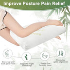MINUPWELL Knee Pillow for Side Sleepers - 4" Height Between Leg & Under Knee Pillow for Back Sleepers - with 1060G 7D Fiber for Relieving Leg, Back, and Knee Pain - Rayon Derived from Bamboo - Image 3