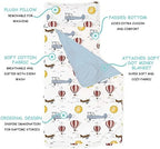 JumpOff Jo Extra Long Nap Mat for Kids - Cozy Kids Rest Mat with Removable Pillow and Ultra Soft Blanket for Preschool, Daycare, and Sleepovers - Travel, Take Flight - Image 2