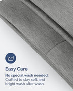 King Pillow Cases - 10 Pack Pillowcase Covers - 20" x 40" (Heathered Grey) - Image 6