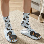 Womens Fuzzy Slipper with Socks Warm Cozy House Slipper and Socks Set Plush Winter Shoes for Indoor - Image 3