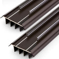 Pushglossy 2 Pcs Kerf Style 36" Door Bottom Seal Threshold Brown by Pushglossy