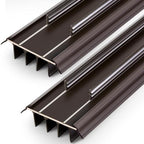 Pushglossy 2 Pcs Kerf Style 36" Door Bottom Seal Threshold Brown by Pushglossy