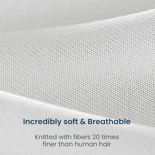 SLEEP ZONE Queen Size Comforter Set, Breathable Jersey Knit Soft Duvet Insert Set 3 Pieces Bedding Sets for Bedroom All Season, White - Image 4