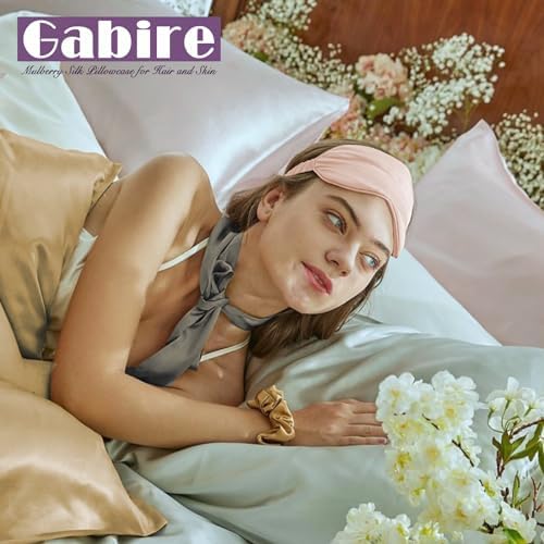 Gabire Mulberry Silk Pillow Cases Set of 2, Both Sides Real Silk Pillow Cover for Hair and Skin Cool Pillowcase Organic Silk Pillowcase 2 Pack with Hidden Zipper, Haze Blue, Queen (20"×30") - Image 6