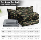 WeCozy Queen Comforter Set with Sheets, 7 Pieces Woodland Military Bedding - Image 6