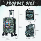 16’’ Kid’s Luggage Set with Spinner Wheels, Hardside with Suitcases,6 Piece - Image 2