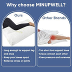 MINUPWELL 6.5" Knee Pillow for Side Sleepers - 100% Shredded Memory Foam Leg Pillow for Side Sleeping - Between Leg & Under Hip Pillow - Relieving Leg, Back, and Knee Pain - Rayon Derived from Bamboo - Image 6