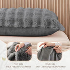 YZ HOME Faux Fur Fluffy Body Pillow for Adults, Soft Support - Image 3