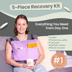 MOYOAMA Post Mastectomy Pillow – 4pc Protective Set with Gel Pack, Seatbelt Cushion, & Shower Lanyard– After Double Mastectomy Pillow Post Surgery Recovery Must Haves, Lumpectomy Recovery Supplies Kit - Image 2
