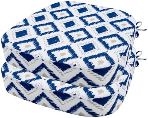 idee-home Outdoor Chair Cushions Set of 2, 17" x 17" D-Shaped by idee-home