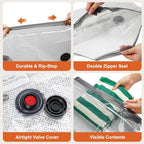 Rechargeable Wireless Pump Travel Vacuum Bags, 15 Pack Portable Storage Bags for Travel and Home, Compression Packing Seal for Clothing, Clothes, Blankets, Luggage, Suitcase (15) - Image 7