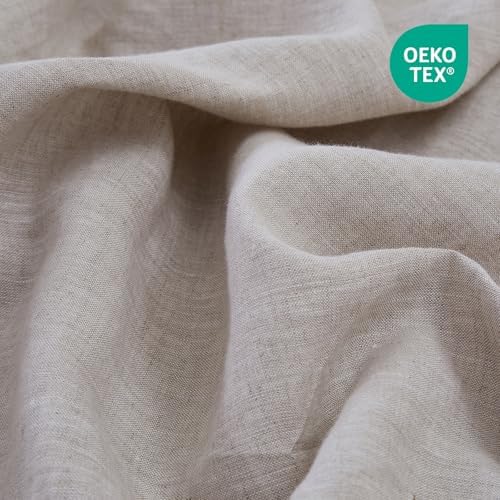 100% French Linen Pillowcase Set of 2, Natural Pure Linen Pillow Covers - Image 4