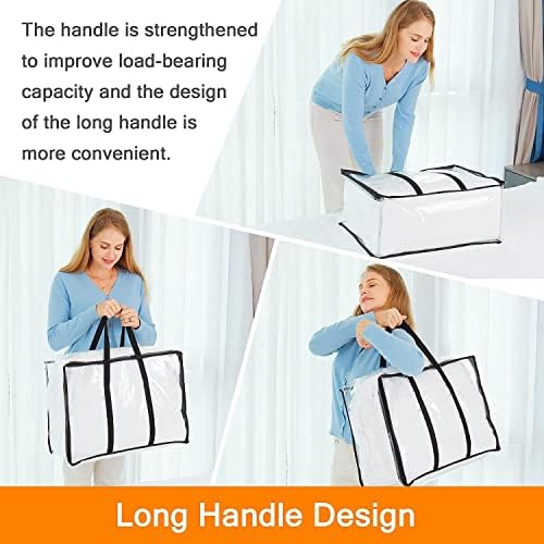 Vieshful 7 Pack Clear Clothes Storage Bags with Zipper 40L - Image 5