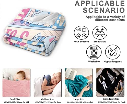 Anime Throw Blanket, Anime Gifts for Girls, Kawaii Cats Ramen Decoration - Image 6