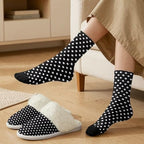 Fuzzy Slippers for Women Washable Cotton Slippers with Crew Socks - Image 3