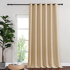 NICETOWN Sliding Door Curtain Window Treatment, Blackout Patio Door Curtain Panels Privacy Thermal Insulated Drapes for French/Patio Door (1 PC, Biscotti Beige, W80 x L95) by NICETOWN