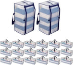 VENO 20 Pack Heavy Duty Moving Bags with Backpack Straps, Zippers & Handles, Extra Large Packing Bags for College Dorm Essentials, Moving Supplies Alternative to Cardboard Moving Boxes by Veno