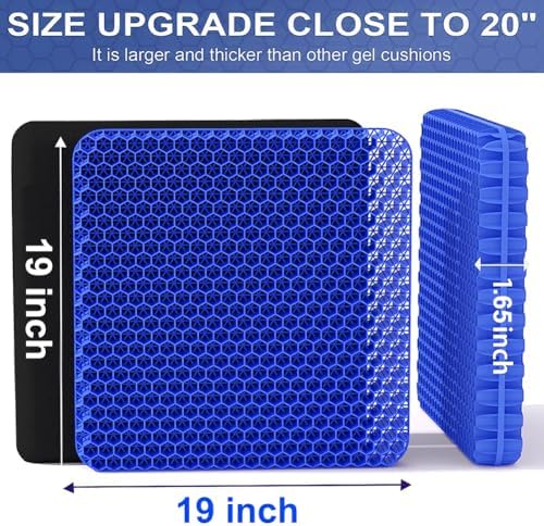 Gel Seat Cushion for Long Sitting, Super Large Gel Cushion for Pain Relief - Image 2