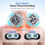 Shiatsu Neck Massager Pillow with Massage, Heat & Traction, Cordless, Black - Image 3