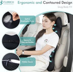 FLORICH Lumbar Support Pillow and Neck Headrest Pillow for Office Chair Car, Ergonomic Memory Foam, Relieves Neck, Back Pain, Pressure-Relieving Back Support for Car, Office Chair & Wheelchair – Black - Image 2