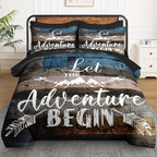 WeCozy Twin Comforter Set with Sheets, 5 Pieces Adventure Camp Bedding - Image 2