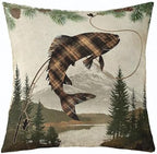 Feelyou Bear Fish Throw Pillow Covers Soft 18" x 18" - Image 3