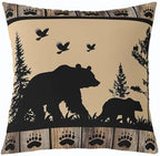 Feelyou Vintage Bear Throw Pillow Covers Decorative 18" x 18" Inches - Image 4
