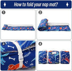 Bunnikins & Clover Toddler Nap Mat with Removable Pillow, Nap Mats for Preschool, Easy Clean Toddler Nap Pad for Kindergarten, Kids Sleeping Bag for Travel Camping - Image 2