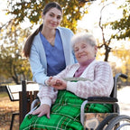 Mindsoft Christmas Wheelchair Blanket with Pouch Warm Soft Flannel Blanket 42.13 x 35.83 Inch Lap Blankets for Elderly Cozy Wheelchair Cover for Holiday Winter Leg and Lower Body Gifts (Dark Green) - Image 5
