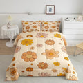 Feelyou Vintage Boho Plant Floral Comforter Set 60S 70S Groovy Comforter by Feelyou