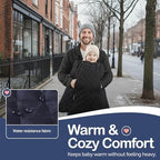 Baby Carrier Cover with Detachable Hood - Windproof & Water-Resistant Winter Car Seat Cover Baby Girl & Boy, Universal Travel Carrier & Stroller Blankets for Babies - Lightweight Fabric - Image 2