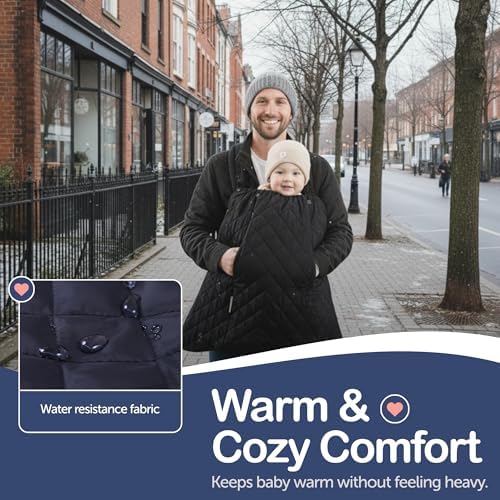 Baby Carrier Cover with Detachable Hood - Windproof & Water-Resistant Winter Car Seat Cover Baby Girl & Boy, Universal Travel Carrier & Stroller Blankets for Babies - Lightweight Fabric - Image 2