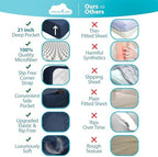 DREAMCARE California King Sheet Sets - 6 pcs Breathable Cooling Sheets - Image 2