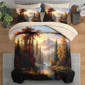 Pamnest Full Comforter Set with Sheets, 7 Pieces Fall Mountain Bedding by PAMNEST