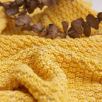 Longhui bedding 100% Cotton Knitted Throw Blanket – Yellow, Soft & Cozy, Machine Washable, 60"x80" – Perfect for Living Room, Couch, Sofa, Bed or Travel - Image 3