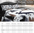 Pamnest Full Comforter Set with Sheets, 7 Pieces Woodland Bear Bedding - Image 6