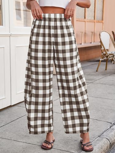 Tankaneo Womens Wide Leg Palazzo Pants Barrel Baggy Trousers with Pockets - Image 2