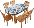 Oblong Tablecloth, Plaid Pattern Printed on Fitted Table Cloth, for Home & Daily Use Nightstands, Fits for 54" x 76" Oval Tables by tablecovertablecloth