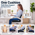 Seat Cushion with Lumbar Support Pillow Ergonomic Back Cushion - Image 2