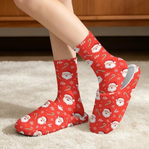Christmas Slippers for Women Washable House Shoes with Cute Socks - Image 2