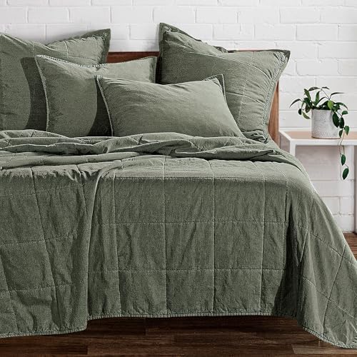 HiEnd Accents Stonewashed Cotton 3 Piece King Duffle Bag Coverlet Set by HiEndAccents