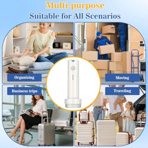 20 Pack Travel Vacuum Storage Bags with Rechargeable Wireless Pump, Vacuum Seal Bags for Clothes, Space Saver Compression Bags in 4 Carry-On Sizes for Luggage, Bedding & Seasonal Storage - Image 7