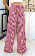 PRETTYGARDEN Womens Pants Elastic Waist Striped Lightweight Palazzo Pant - Image 4