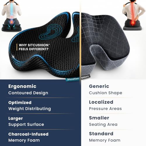 Car Seat Cushion for Driving, Coccyx Cushion for Car (Breathable 4D Cover) - Image 6