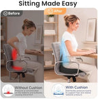 CloudBliss Donut Pillow Stadium Seat Cushion for Tailbone Pain Relief and Hemorrhoids, Memory Foam Seat Chair Cushion, Portable Seat Cushions for Bleachers, Car, Home & Office - Image 6