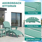 PLUUV Folding Adirondack Ottoman Footrest for Adirondack Chair, Aruba - Image 4