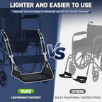 Upgrade Wheelchair Foot Rest Hammock - Adjustable Height Anti-Slip Anti-Squeeze Leg Support Sling with Rigid Base for Wheelchair, Rollator, Walker Footrest Replacement Essential Accessories - Image 4